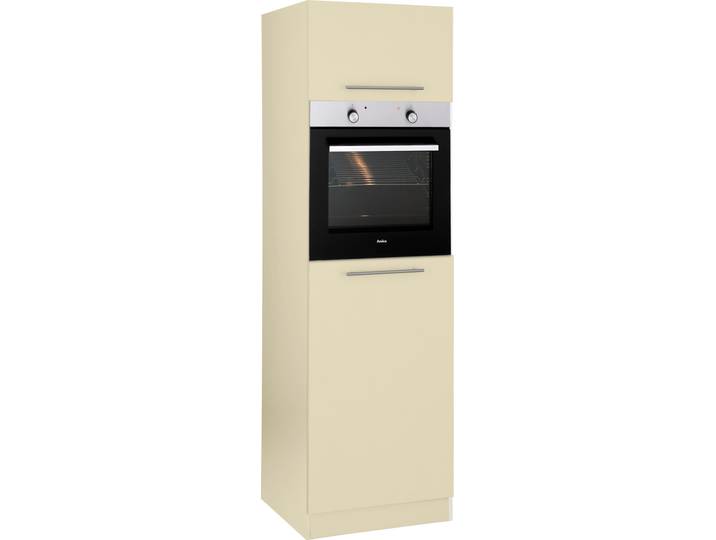 Backofen/Kühlumbauschrank WIHO KÜCHEN Unna , beige (front und korpus: magnolia), B:60cm H:200cm T:57cm, Schränke, Backofenumbauschrank Kühlschrankumbauschrank, 60 cm breit