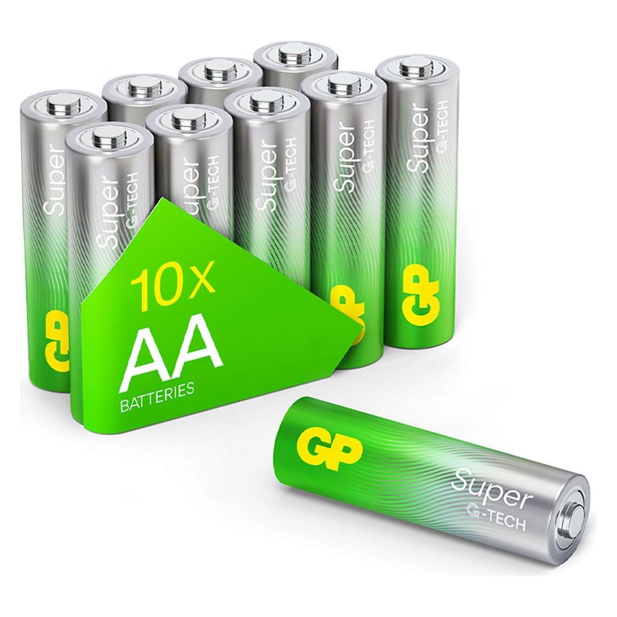 GP Batteries 6+4 GP Super Alkaline 1,5V AA Mignon LR06 GPSUP15A980C10 (10 Stk., AA) (GPSUP15A980C10)