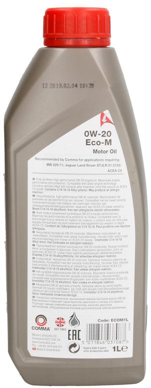 Motoröl COMMA ECO-M 0W20 1L