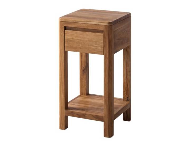 home24 Beistelltisch Braun 30 x 30 x 60 cm rechteckig, Eiche, Massivholz Eiche, geölt, Massivholz-Qualität, natürliches Design, Wohnzimmer