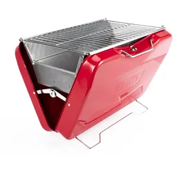 TAINO MOX Koffer-Grill Holzkohlegrill BBQ Campinggrill Koffer Schwarz kompakt