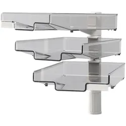 Hansa Briefkorb Schwenkarm 3er-Schwenkflügler H503300 grau, 24x34 cm