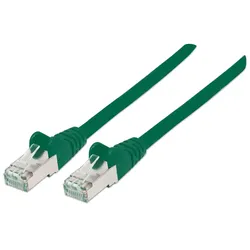 Intellinet Premium Netzwerkkabel, Cat6a, S/FTP, 100% Kupfer, Cat6a-zertifiziert, LS0H, RJ45-Stecker/RJ45-Stecker, 1,5 m, grün
