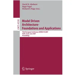 Model Driven Architecture - Foundations and Applications, Fachbücher von David Akehurst, Richard Paige, Regis Vogel