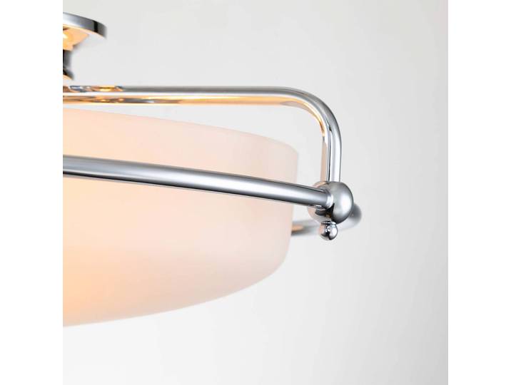 Plafondlamp Griffin, dimbaar, chroom / zilver, Woon-/ Eetkamer, metaal, plafondlamp