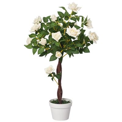 Outsunny - künstliche Pflanzen - 18L x 18B x 90H cm - weiß
