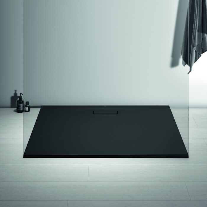 Ideal Standard Flat New Rechteck-Duschwanne T4483V3 120 x 90 cm, schwarz matt