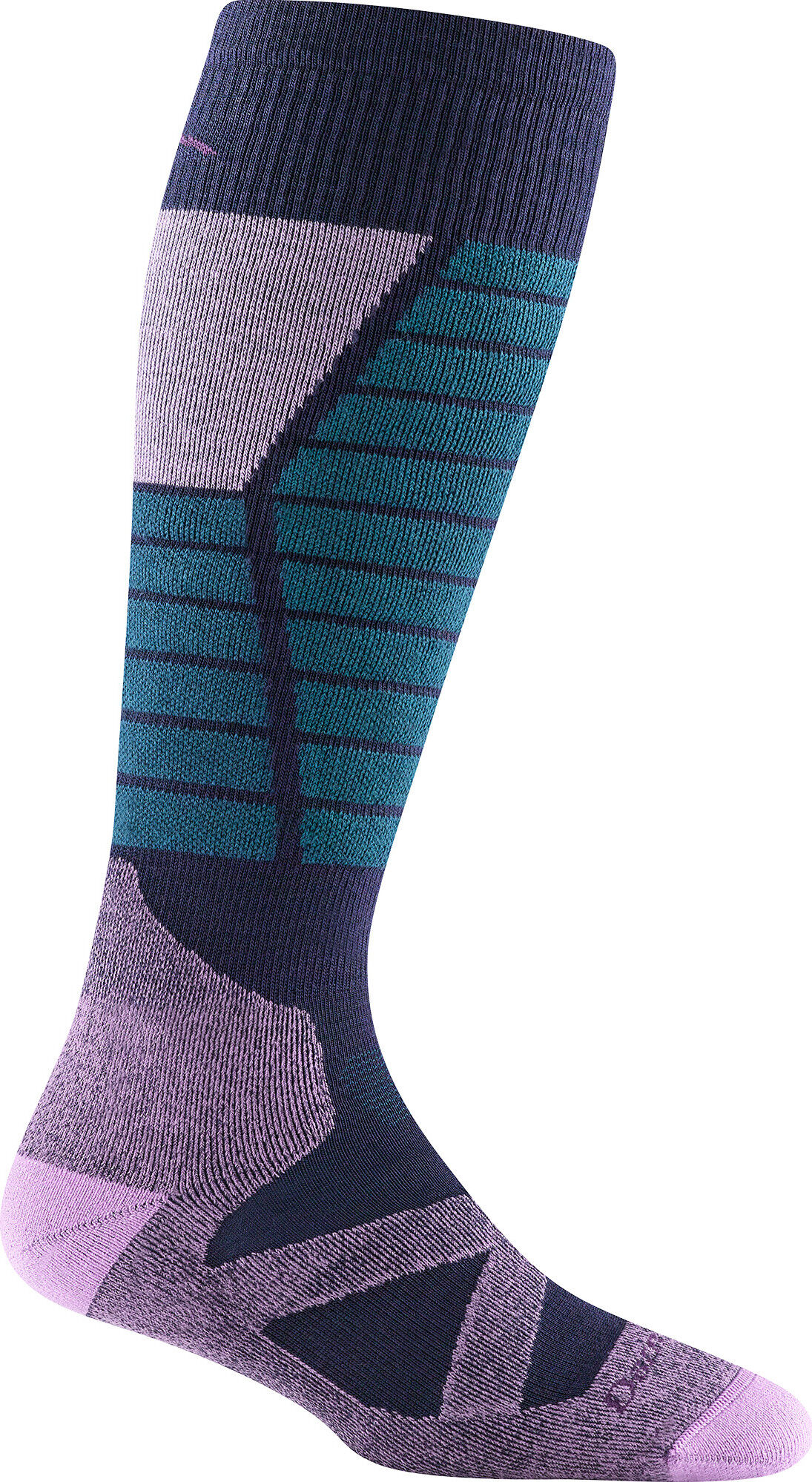 Darn Tough Women's Function X Over-the-Calf Midweight Ski & Snowboard Sock Eclipse S