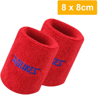 Inspire Picks AOLIKES Sports Sweatbands Wristbands Moisture Wicking Athletic Wristbands For Tennis, Basketball, Running & Fitness 8cm red