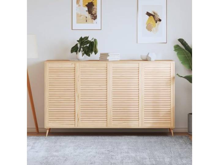 YUOGHRTFE Massivholz Schranktüren Lamellen-Design 4 STK 99,3x49,4 cm Kiefernholz, Luftzirkulation, Schimmelresistent, für Küche, Bad, Kleiderschrank