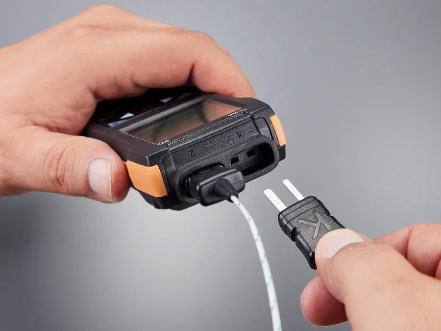 Testo 922-0563 0922 Verschiltemperatuurmeter voor type K thermokoppel met app-connectiviteit voor temperatuurmonitoring in HVAC-systemen