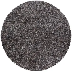 Carpetsale24 Runder Hochflor Teppich Ø 160 cm Taupe – Meliertes Design, Weich & Pflegeleicht, Shaggy Teppich mit Jute-Rücken für Wohnzimmer