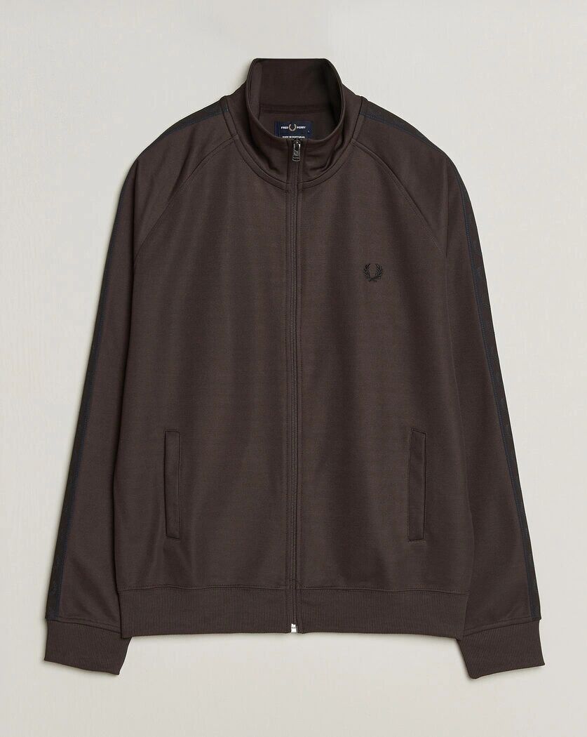 Fred Perry Taped Track Jacket Rich Brown