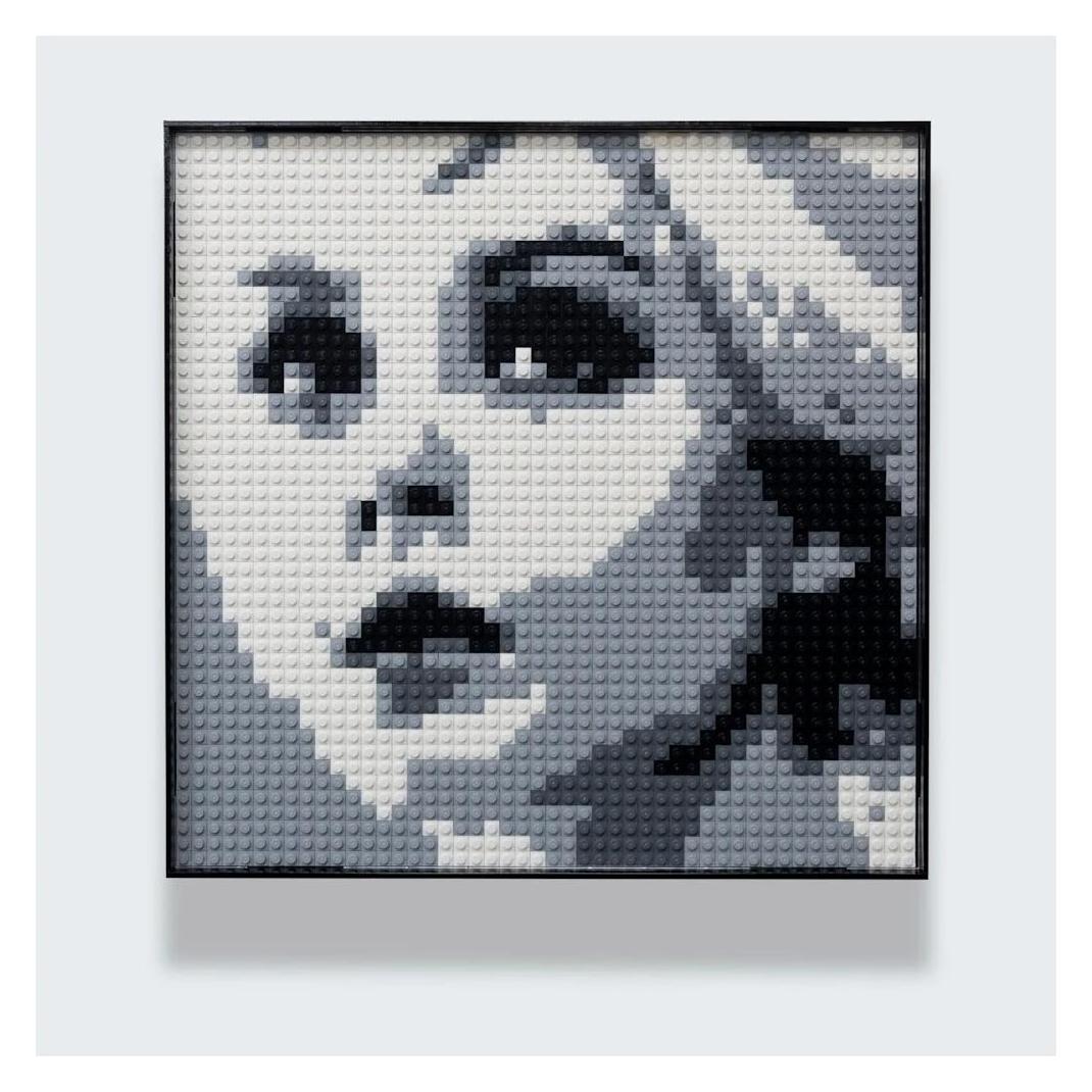 iDisplayit Acryl-Rahmen für LEGO 40179 Mosaik-Designer (Schwarz) (MOZ48-1-BLK)