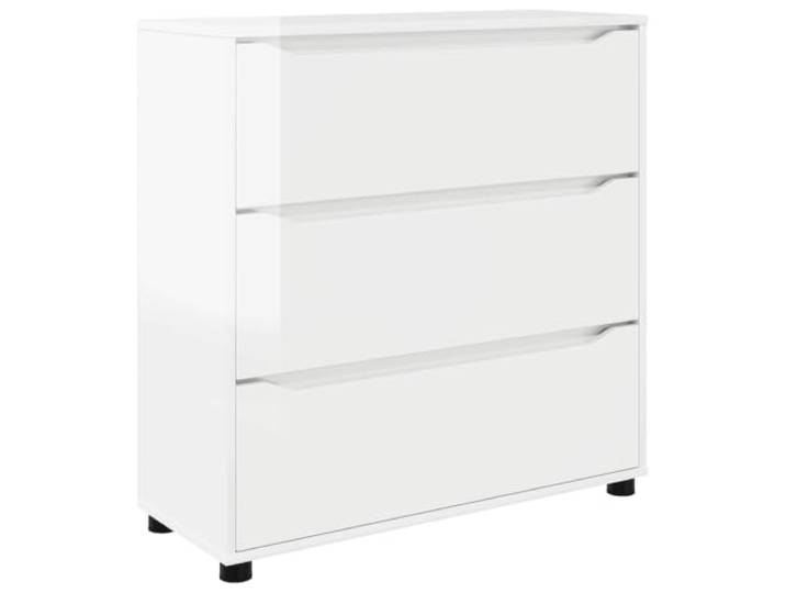 RJPLMFV Aufbewahrungsschrank, 80 x 31 x 81 cm, aus technischem Holz Langlebiges Verbundholz, 6 geräumige Schubladen, leichtgängige Kugelführungen, stabilisierende Beine, einfache Reinigung