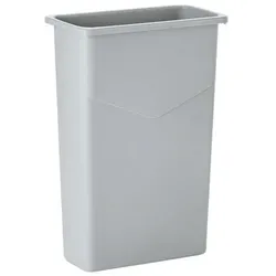 WAS Abfallbehälter grau 75 Liter mit Griffrand grau, 51x75x27 cm