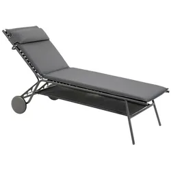 Lafuma Mobilier Gartenliege Miami II hoch Stahl Silver