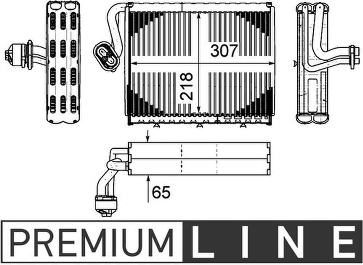 MAHLE AE 108 000P Verdampfer Klimaanlage Klimaverdampfer passend für MERCEDES-BENZ S-Klasse Limousine (W221) S-Klasse Coupe (C216)