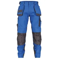 Magnetic Arbeitshose mit Holstertaschen und Kniepolstertaschen, azurblau/anthrazit, Schrittlänge Standard, Größe 54 - azurblau/anthrazitgrau - 54