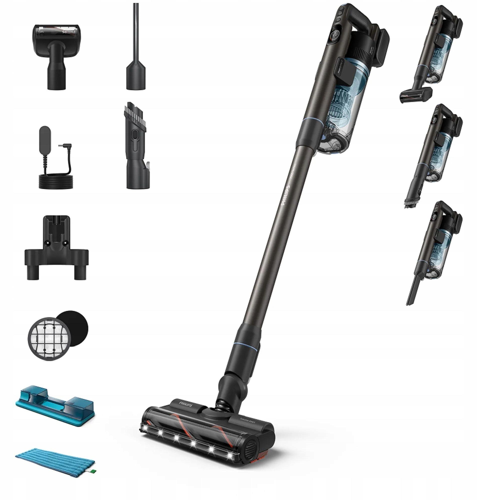 Philips XC7163/01, 2-in-1-Stabstaubsauger, Beutellos, Blau, 0,6 l, Trocken&Nass, Zyklonisch/Filterung