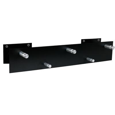 Szagato Garderobenleiste Design 13, 50x9cm, 5 Haken, schwarz (N-Anordnung) (Hakenleiste Garderobenhaken Wandgarderobe)