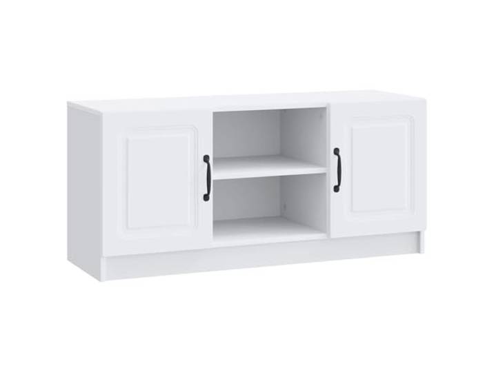 GHVBNMF TV-Schrank Weiß 102x34,5x47 cm Lowboard Fernsehtisch Kompaktes Lowboard für Wohnzimmer und Jugendzimmer, bietet strukturierten Platz für Medienträger und Dekoration.
