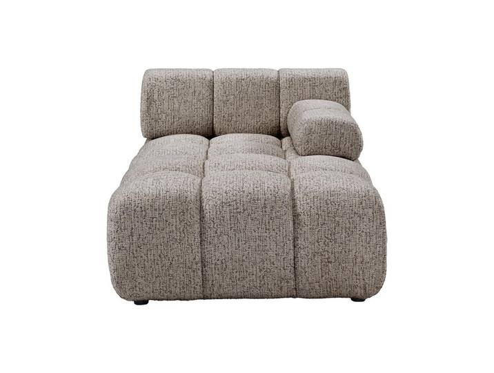 Vente-Unique Recamiere ohne Schlaffunktion - 1 Person - Stoff - Taupe, Kunststoff, Uni, 94x70x156 cm, Wohnzimmer, Sofas & Couches, Sofas, Recamieren
