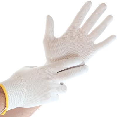 FRANZ MENSCH Hygostar Feinstrickhandschuh ULTRA FLEX ohne Beschichtung, weiß, Größe L