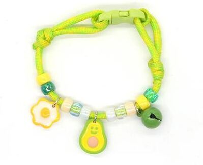 Uplift Treasures Colorful Braided Pet Collar With Bell d
