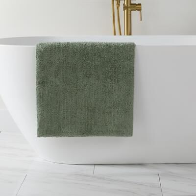 Becky Cameron 100% Cotton Reversible Solid Bath Mat