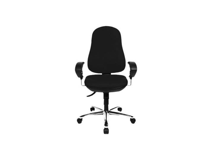 TOPSTAR Support SY Chaise opérateur accoudoirs en forme d'anneau pivotant polyester acier plaqué chrome noir