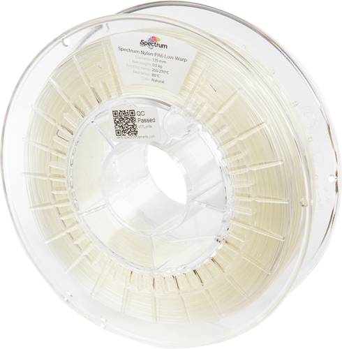 Spectrum Filaments 80173 PA6 Low Warp Filament PA6 chemisch beständig, schlagfest 1.75mm 500g Natural 1St.