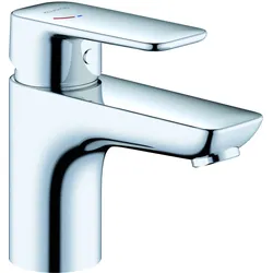KLUDI PURE&STYLE Waschtisch-Einhandmischer, Auslaufhöhe 75mm, ohne Ablaufgarnitur, EcoPlus, 403890575WR4, Farbe: Chrom