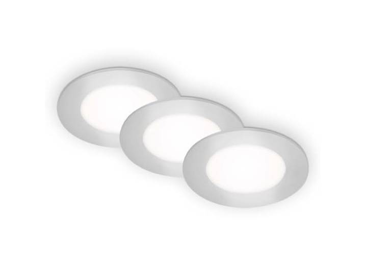 Briloner - Lot de 3 lampes à encastrer plafond LED\, lampes à encastrer ultraplates\, spots à encastrer\, lumière blanc neutre\, chrome mat\, 86x30 mm (DxH)