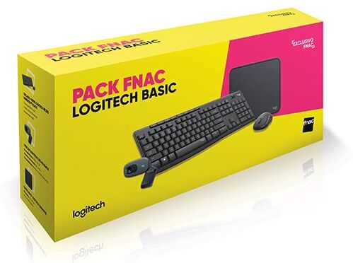 Logitech Pack Fnac  Basic Teclado/Rato Wireless  MK295 + Webcam + Tapete de Rato