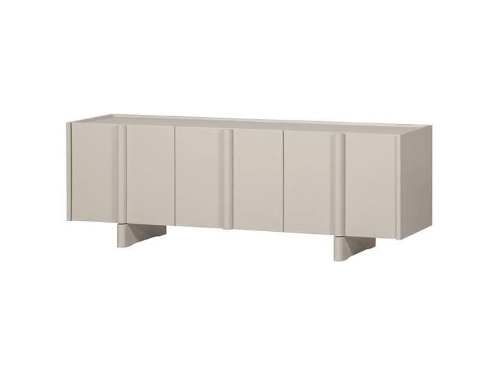 Livetastic Lowboard Basu, Grau, Holz, Kiefer, 2 Fächer, 152x53x46 cm, Holzmöbel, Kleinmöbel Holz, Holzkommoden, Lowboards Holz