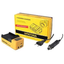 Patona Synchron USB Ladegerät Canon NB7L (Kamera Akku Ladegerät), Kamera Stromversorgung, Schwarz, Gelb
