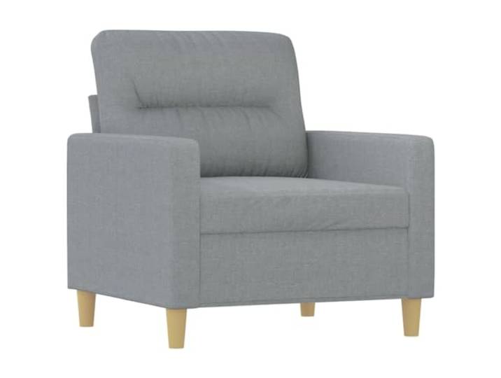 KTHLBRH Sofa-Set, 3-teilig, hellgrau, Stoff Strapazierfähig, Rahmen aus Metall, Füllung aus Schaumstoff, 4 dekorative Kissen im Lieferumfang enthalten