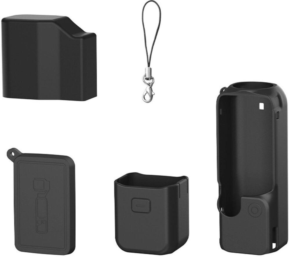 INF Silikon-Schutzgehäuse 4-teilig für DJI Osmo Pocket 4 – Soft Full-Body-Set, kompatibel mit DJI Osmo Pocket 4 Schwarz