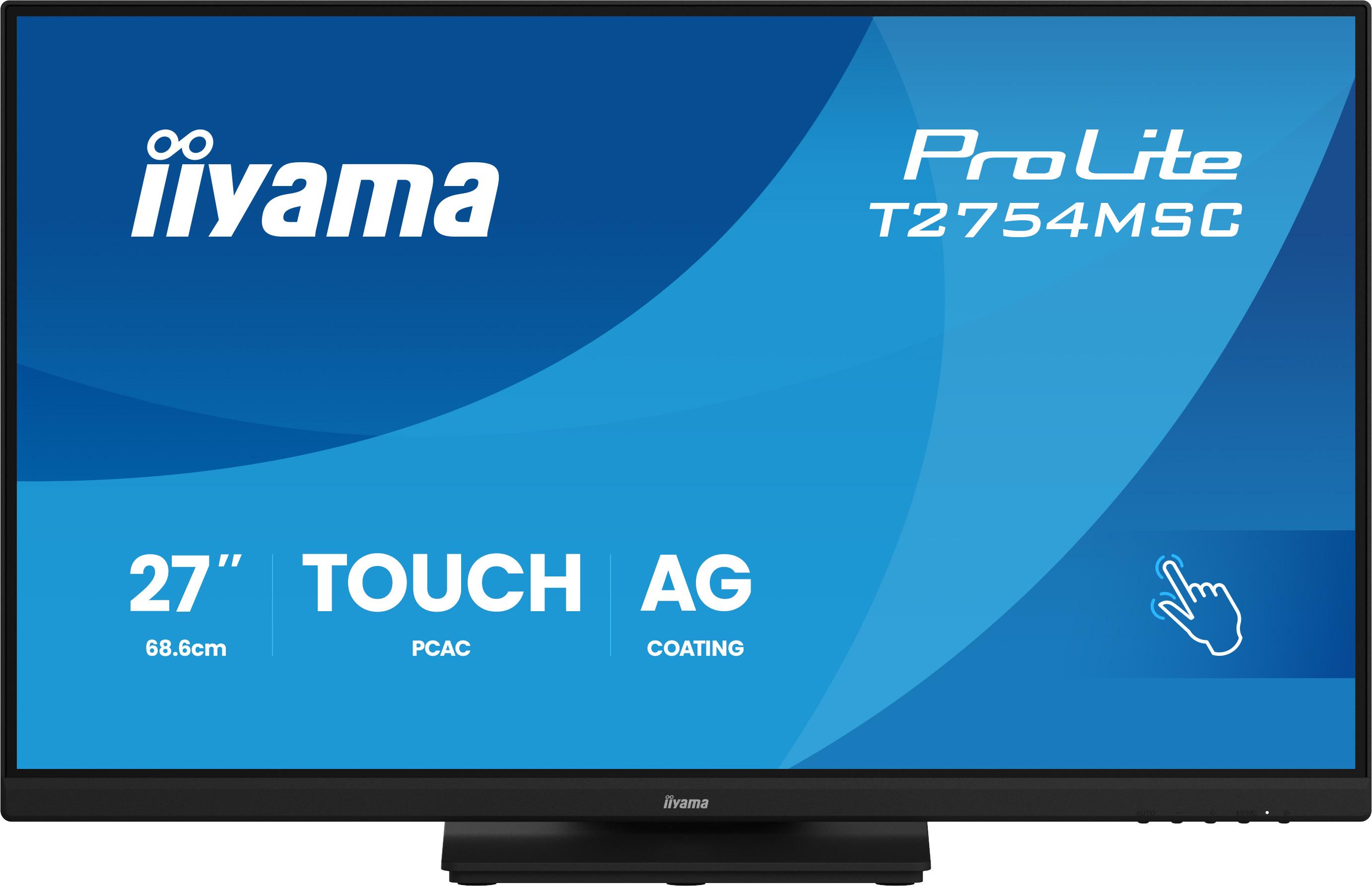 iiyama ProLite T2754MSC-B2AG, 68,6 cm (27"), 1920 x 1080 Pixel, Full HD, LED, 4 ms, Schwarz