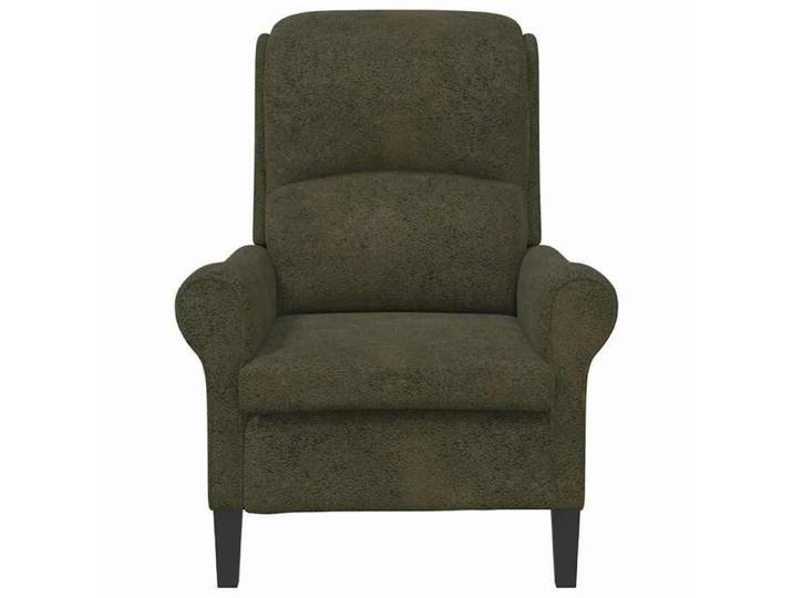 Chaise simple - Vert - Fauteuil SALON - Vert armée 76x94x102 cm Simili cuir F8848