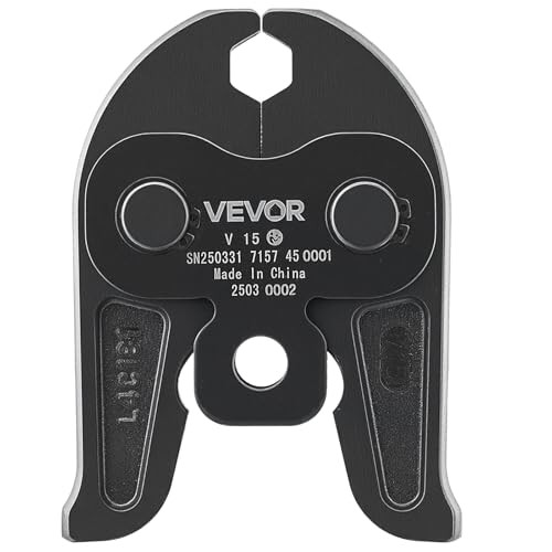 VEVOR V15 Persbek voor RVS buizen, 15 mm V-type persbek van staal, compatibel met standaard 32NK persgereedschap voor HVAC en gasleidingen