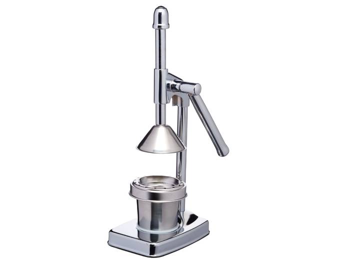 Extracteur de jus à levier acier inoxydable chromé argenté