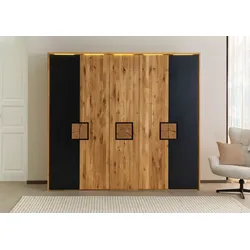 Kleiderschrank Wildeiche Basic 241x60x219 natur geölt/lackiert KITZBÜHEL #178