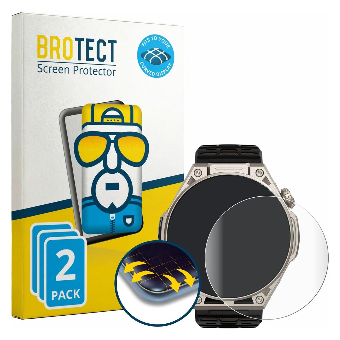 Brotect Fullscreen für Amazfit Balance Ultra Schutzfolie Displayschutz Folie Klar Transparent (5163648)