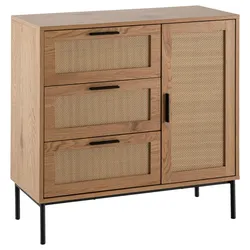 Kommode Eichefarben/Rattan