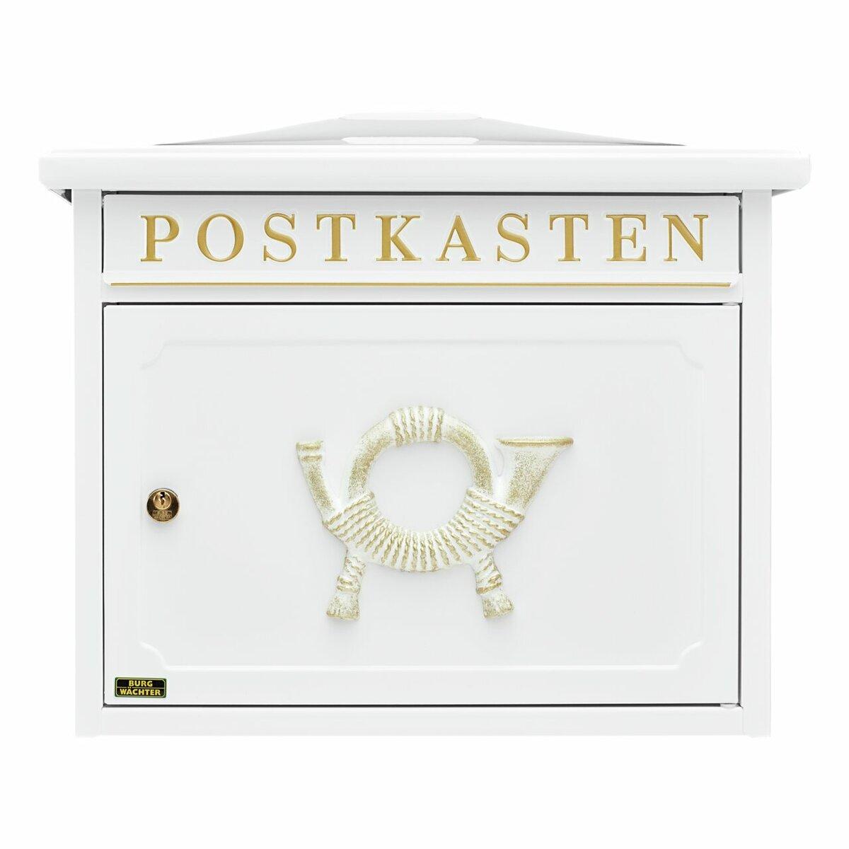 BURGWAECHTER Briefkasten Stahl-lackiert Sylt 1883W weiss 08017228