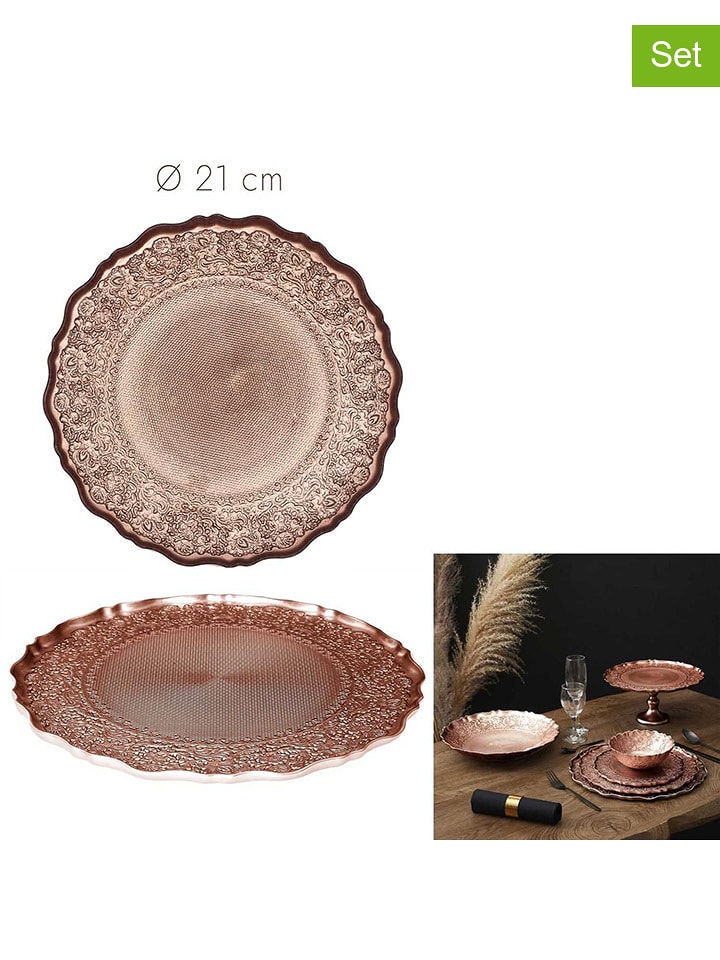 every ware 6er-Set: Teller in Kupfer - Ø 21 cm - onesize