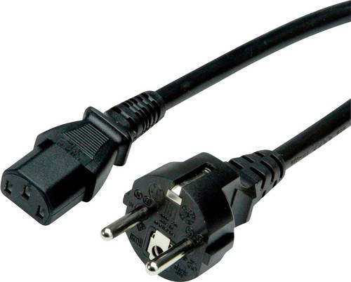 Value 19.99.1023 Kaltgeräte, Monitor, Strom, Computer Anschlusskabel Schwarz 0.6m