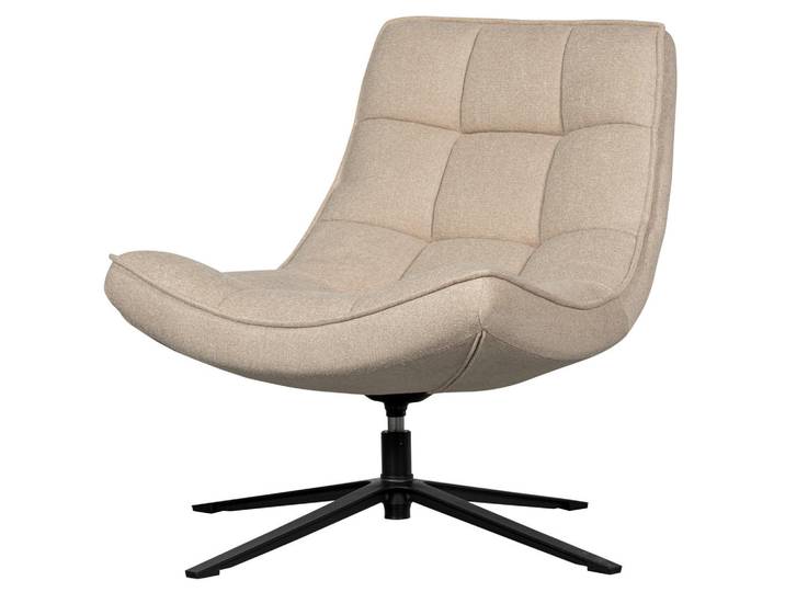 Livetastic Sessel Maudi, Natur, Metall, 74x84x86 cm, Sitzfläche 360° drehbar, Bezug abnehmbar, Wohnzimmer, Sessel, Sonstige Sessel